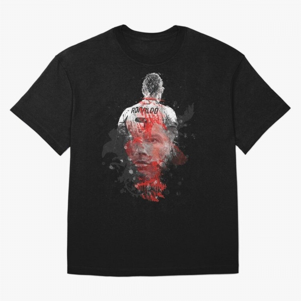 Abstract Football Player Portrait Retro Poster Art For Men, Gift For Soccer Fans Oversized T-Shirt Celebrate Unforgettable Nights in FIFA World Cup 2026 Spirit, Celebrating England, Haaland, Game Day Rituals, Football Legends, Country Pride and the