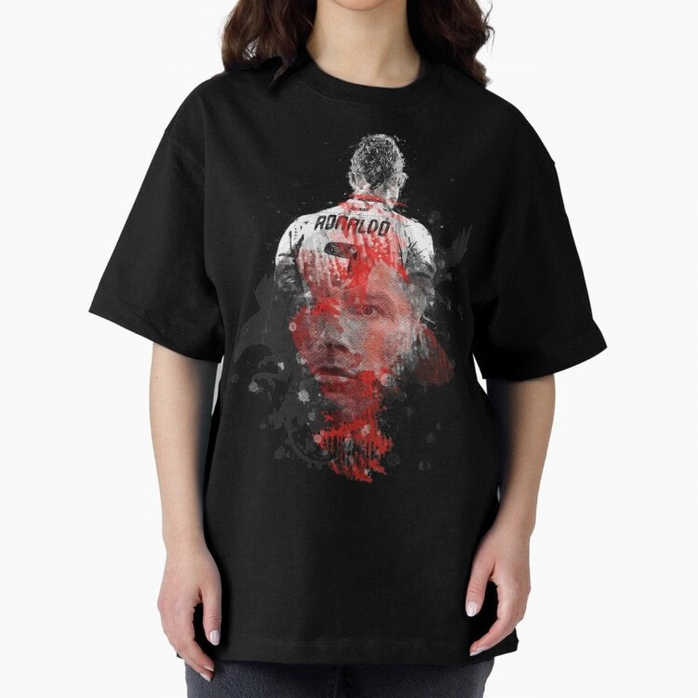 Abstract Football Player Portrait Retro Poster Art For Men, Gift For Soccer Fans Oversized T-Shirt Celebrate Unforgettable Nights in FIFA World Cup 2026 Spirit, Celebrating England, Haaland, Game Day Rituals, Football Legends, Country Pride and the
