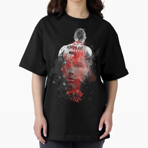 Abstract Football Player Portrait Retro Poster Art For Men, Gift For Soccer Fans Oversized T-Shirt Celebrate Unforgettable Nights in FIFA World Cup 2026 Spirit, Celebrating England, Haaland, Game Day Rituals, Football Legends, Country Pride and the