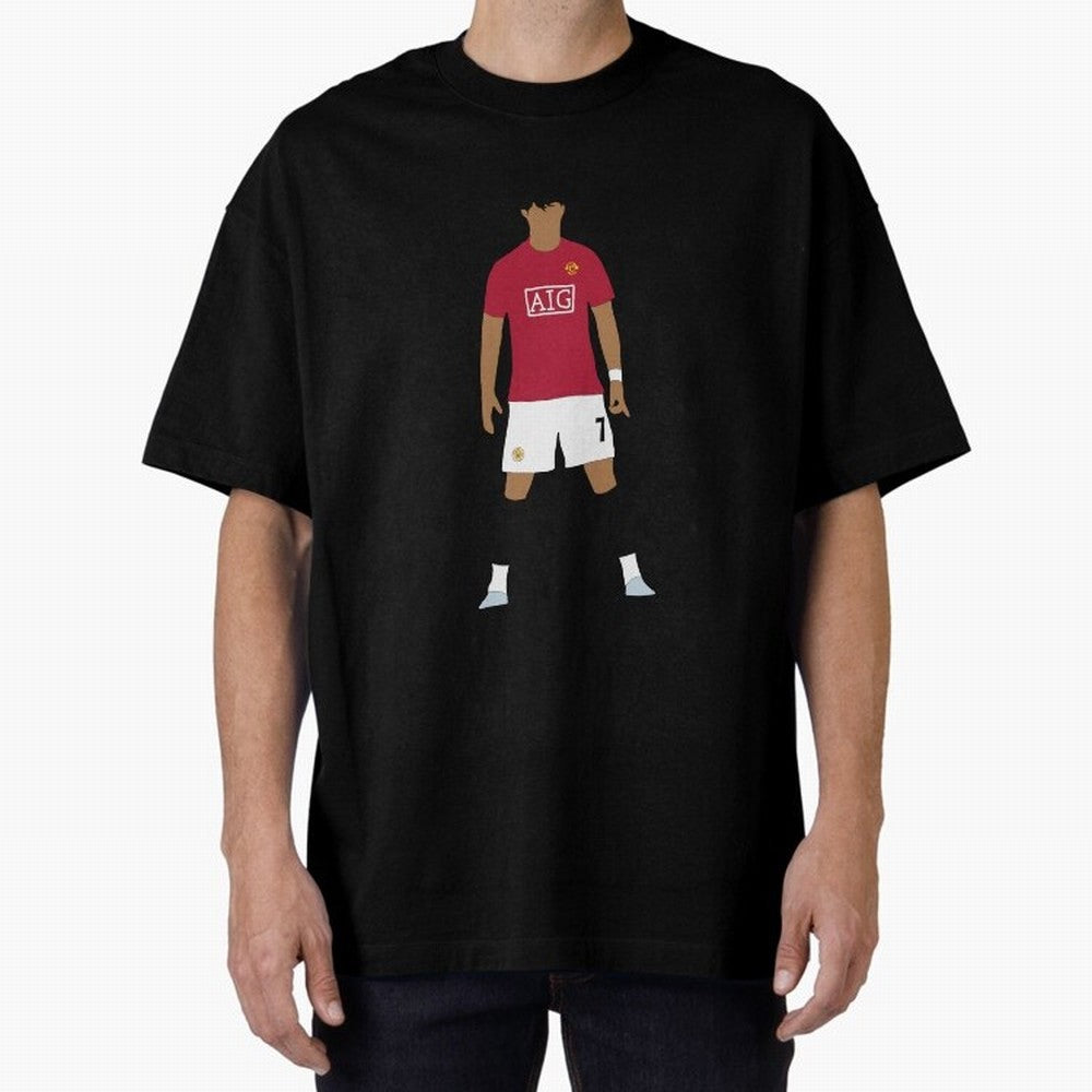 Cristiano Ronaldo Iconic Stance Fan Art Oversized T-Shirt Make Game Day About Match Day Hype around FIFA World Cup 2026 USA Canada Mexico, Neymar, Haaland and Cristiano Ronaldo, Brazil, Global Supporter Spirit, Legendary Goals, National Colors and