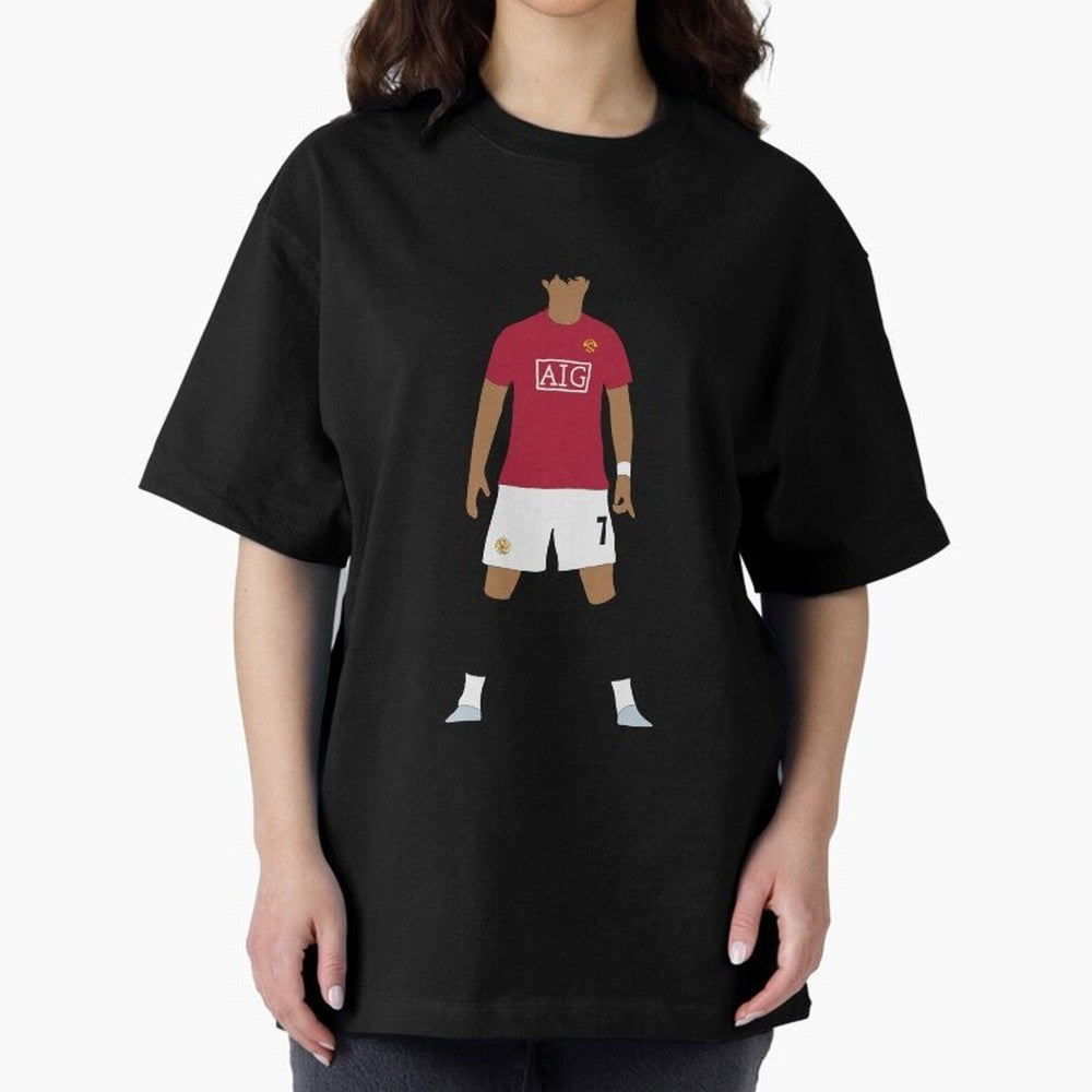 Cristiano Ronaldo Iconic Stance Fan Art Oversized T-Shirt Make Game Day About Match Day Hype around FIFA World Cup 2026 USA Canada Mexico, Neymar, Haaland and Cristiano Ronaldo, Brazil, Global Supporter Spirit, Legendary Goals, National Colors and