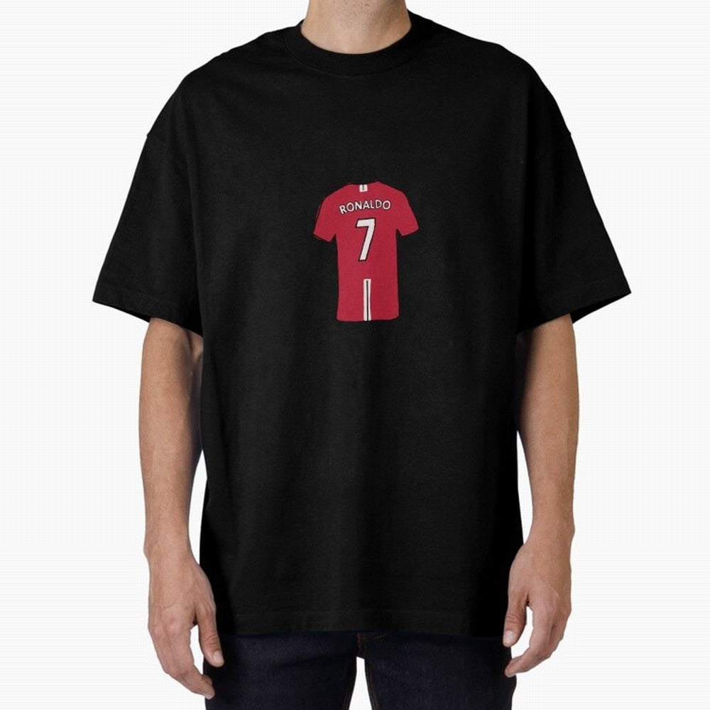 Cristiano Ronaldo Number 7 Jersey Illustration Oversized T-Shirt Show Fan Pride Across FIFA World Cup 2026 for Fans of Neymar and Netherlands, Bringing Fan Favorite Moments, National Team Passion, Big Match Drama and Soccer History; Ideal for