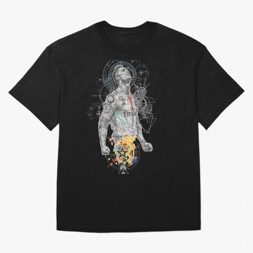 Cristiano Ronaldo Football Playmaker Oversized T-Shirt Make Memories around FIFA World Cup 2026 Group Stage for Fans of Messi and Cristiano Ronaldo and Argentina, France and Brazil, Bringing Football Festival Excitement, Trophy Ambitions, Country