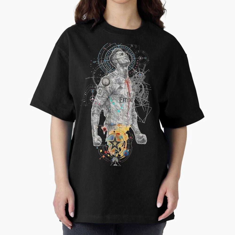 Cristiano Ronaldo Football Playmaker Oversized T-Shirt Make Memories around FIFA World Cup 2026 Group Stage for Fans of Messi and Cristiano Ronaldo and Argentina, France and Brazil, Bringing Football Festival Excitement, Trophy Ambitions, Country