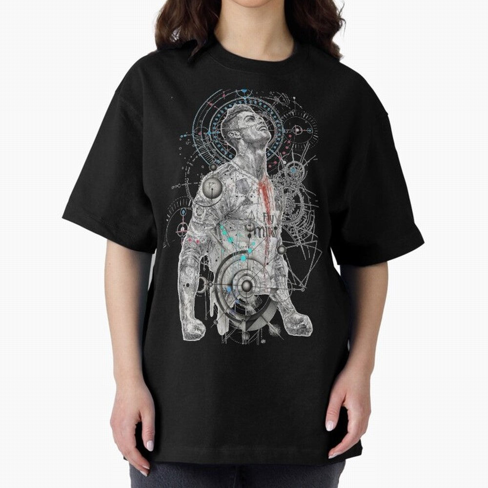 Cristiano Ronaldo Football Playmaker Oversized T-Shirt Experience the Global Stage of FIFA World Cup 2026 USA Canada Mexico Featuring Haaland and Mbappe, Argentina and Brazil Energy, Championship Spirit, Famous Goals, Roaring Crowds and
