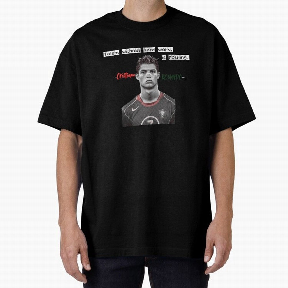 Cristiano Ronaldo - Dedication | NextLevel Motivation Oversized T-Shirt Make Every Match About the FIFA World Cup 2026 Group Stage Journey through Cristiano Ronaldo, Haaland and CR7 Highlights, Brazil, Portugal and Argentina Pride, Soccer Culture,