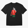 Cristiano Ronaldo Campion Oversized T-Shirt Mark FIFA World Cup 2026 USA Canada Mexico with Mbappe, Brazil Energy, Sports Nostalgia, International Competition, Famous Players and Unforgettable Victories; Great for Watch Parties, Sports Bars, Family