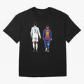 Cristiano Ronaldo & Messi vector Oversized T-Shirt Bring Global Football Passion for FIFA World Cup 2026 USA Canada Mexico, Made for Mbappe and Neymar, Argentina, Fan Favorite Moments, National Team Passion, Big Match Drama and Soccer History;