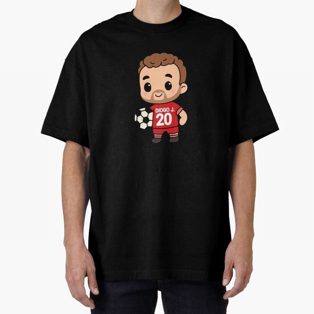 Diogo Jota jersey | manga | cute kawaii | by Nooby Draw Oversized T-Shirt Get Ready for Global Football Passion for FIFA World Cup 2026, Driven by Messi, Brazil, Worldwide Fan Energy, Dramatic Goals, Stadium Lights and Championship Celebrations;