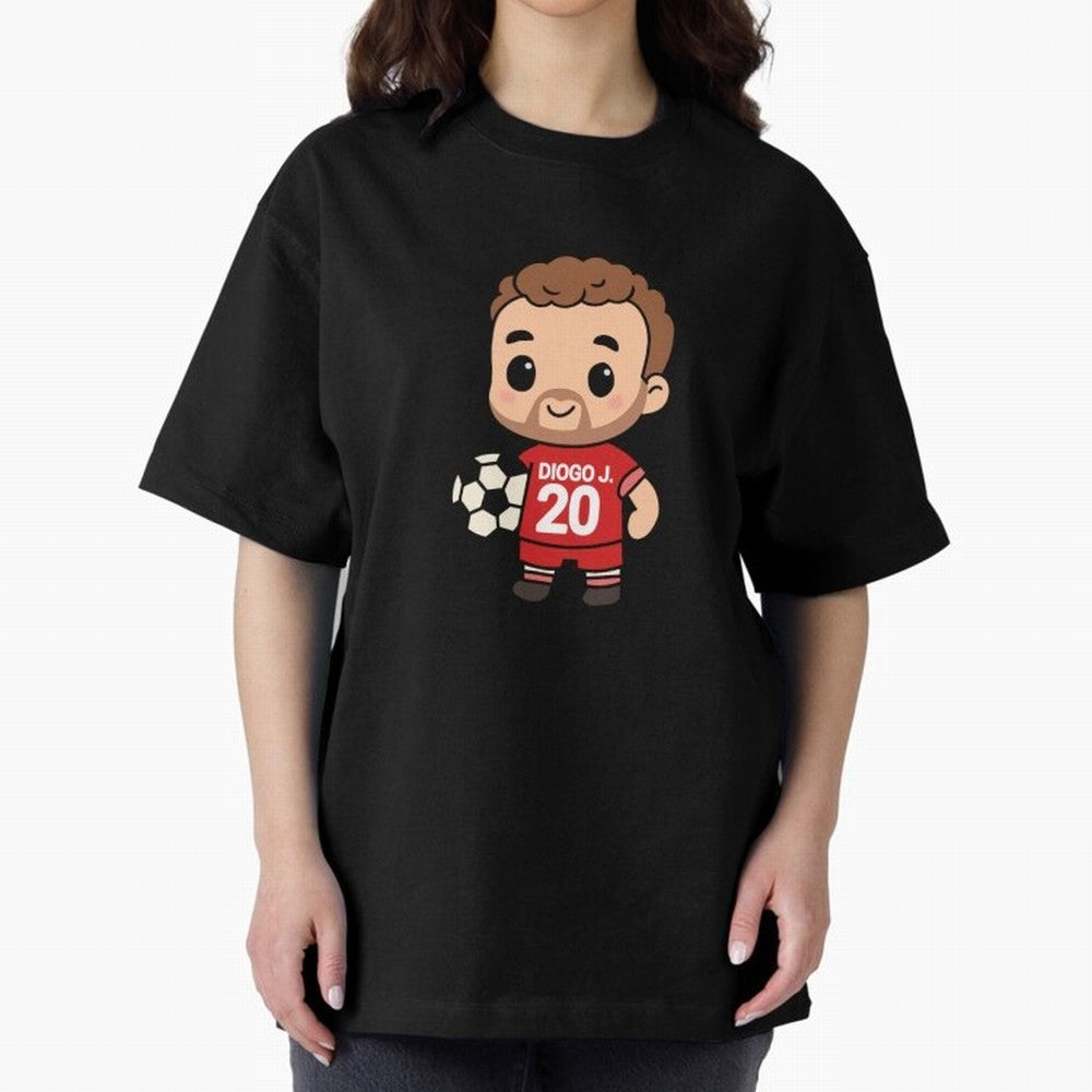 Diogo Jota jersey | manga | cute kawaii | by Nooby Draw Oversized T-Shirt Get Ready for Global Football Passion for FIFA World Cup 2026, Driven by Messi, Brazil, Worldwide Fan Energy, Dramatic Goals, Stadium Lights and Championship Celebrations;