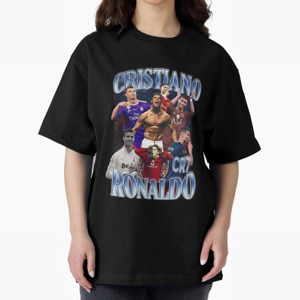 CR7 Oversized T-Shirt Make Memories around FIFA World Cup 2026 USA Canada Mexico Spirit, Inspired by Spain, Messi, CR7 and Mbappe, Football Passion, Legendary Performances, Festival Vibes and Supporter Community; Perfect for People Who Love