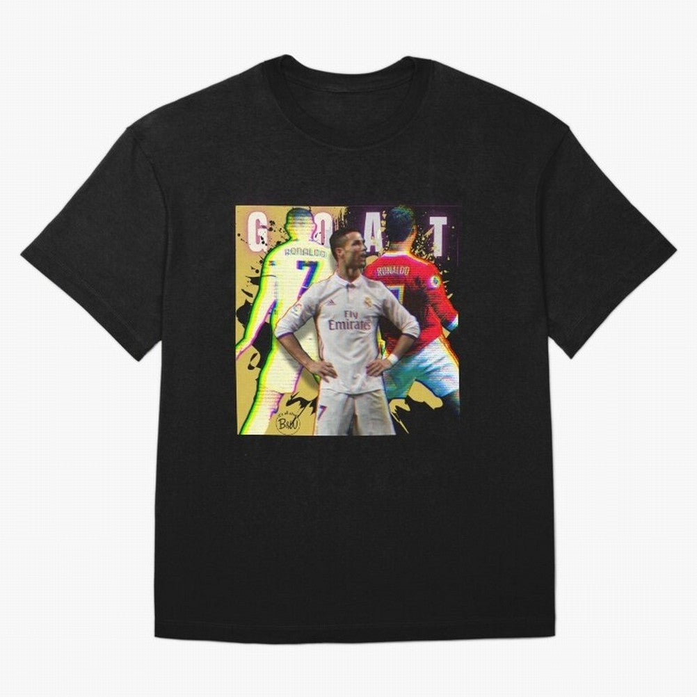 Cristiano Ronaldo ¨C The GOAT Era Tribute Oversized T-Shirt Step into FIFA World Cup 2026 Capturing Messi, CR7 and Mbappe, England and Germany Energy, Soccer Culture, Superstar Moments, National Team Dreams and Competitive Fire; Ideal for