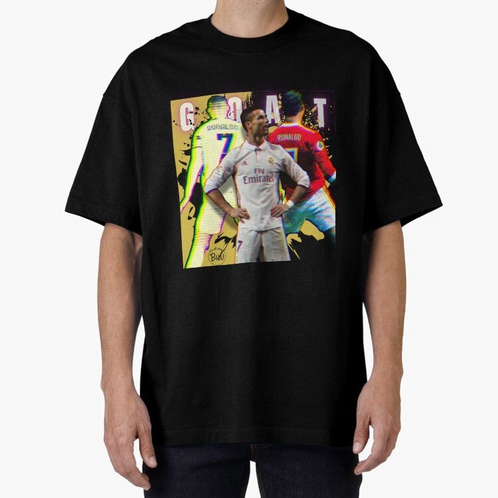 Cristiano Ronaldo ¨C The GOAT Era Tribute Oversized T-Shirt Step into FIFA World Cup 2026 Capturing Messi, CR7 and Mbappe, England and Germany Energy, Soccer Culture, Superstar Moments, National Team Dreams and Competitive Fire; Ideal for