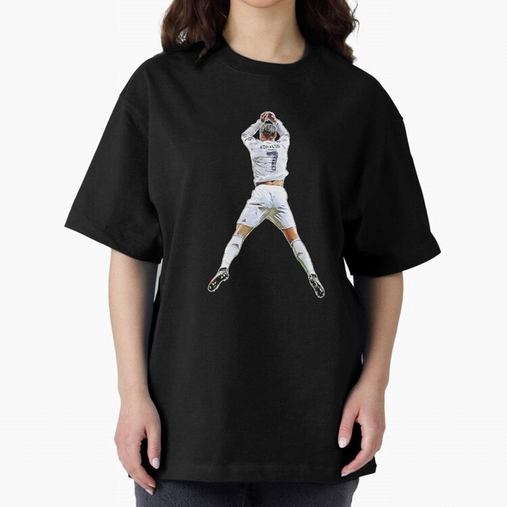 Siuuuu Oversized T-Shirt Fuel FIFA World Cup 2026 Group Stage for Fans of Cristiano Ronaldo and Brazil, Bringing Game Day Rituals, Football Legends, Country Pride and the Road to the Final; Ideal for Football Dads, Football Moms, Friends,