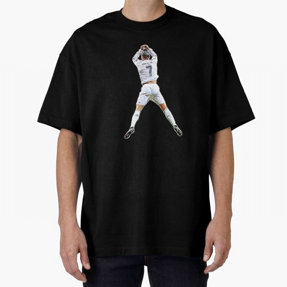 Siuuuu Oversized T-Shirt Fuel FIFA World Cup 2026 Group Stage for Fans of Cristiano Ronaldo and Brazil, Bringing Game Day Rituals, Football Legends, Country Pride and the Road to the Final; Ideal for Football Dads, Football Moms, Friends,