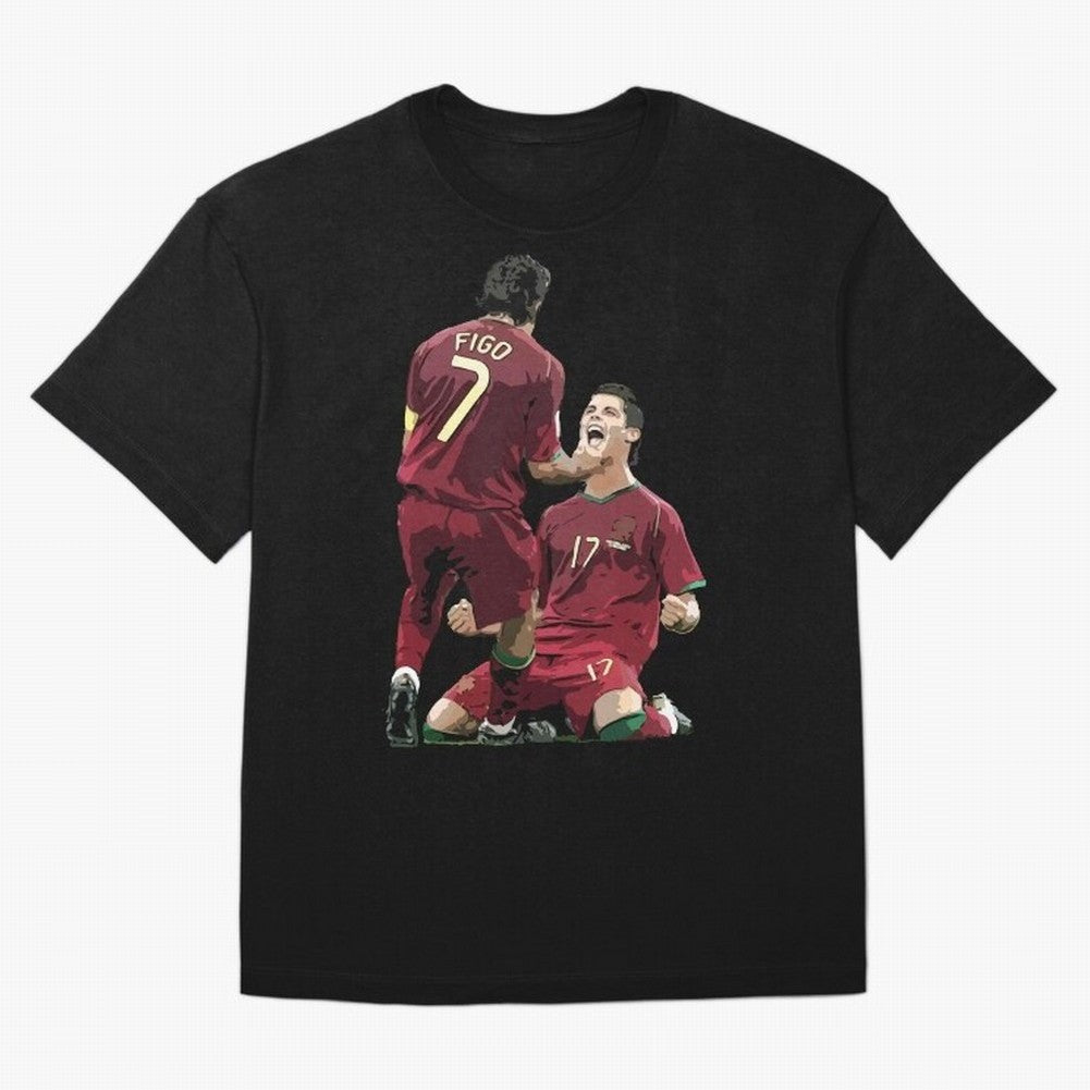Luis Figo & Cristiano Ronaldo Oversized T-Shirt Elevate Match Day Hype around FIFA World Cup 2026 Group Stage, Neymar, Haaland and Cristiano Ronaldo, Brazil, Worldwide Fan Energy, Dramatic Goals, Stadium Lights and Championship Celebrations; Built