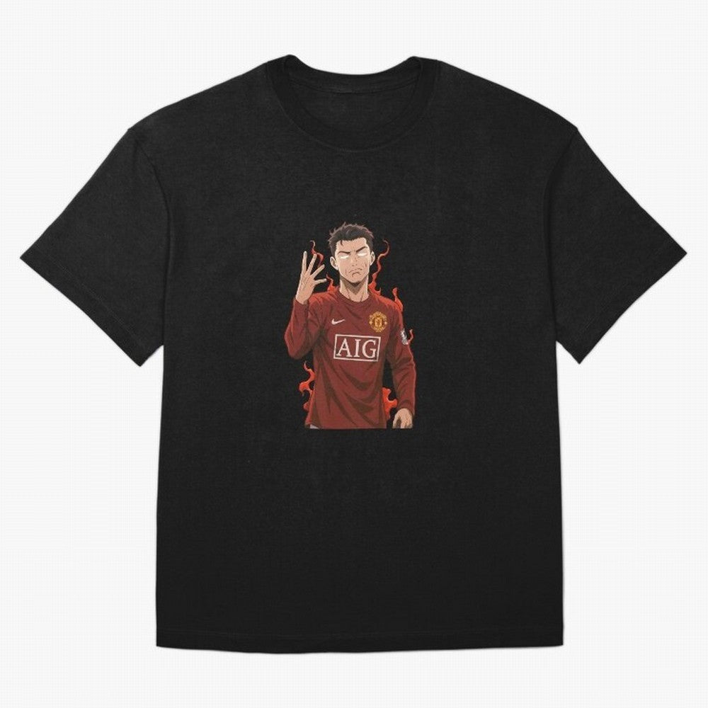Cristiano Ronaldo Anime Art ¨C Blue Lock Inspired Football Legend Oversized T-Shirt Bring the FIFA World Cup 2026 Journey through Messi, CR7 and Mbappe Highlights, England, France and Netherlands Pride, Goal Celebration Energy, Supporter Heritage,