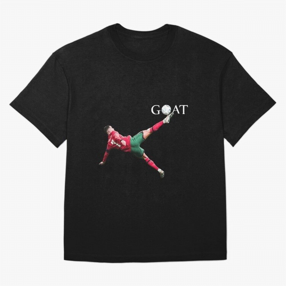 GOAT in Motion: Ronaldo's Iconic Bicycle Kick Oversized T-Shirt Capture Stadium Memories from FIFA World Cup 2026 Group Stage Spirit, Inspired by Netherlands, Messi, Stadium Memories, Football Loyalty, International Chants and Championship