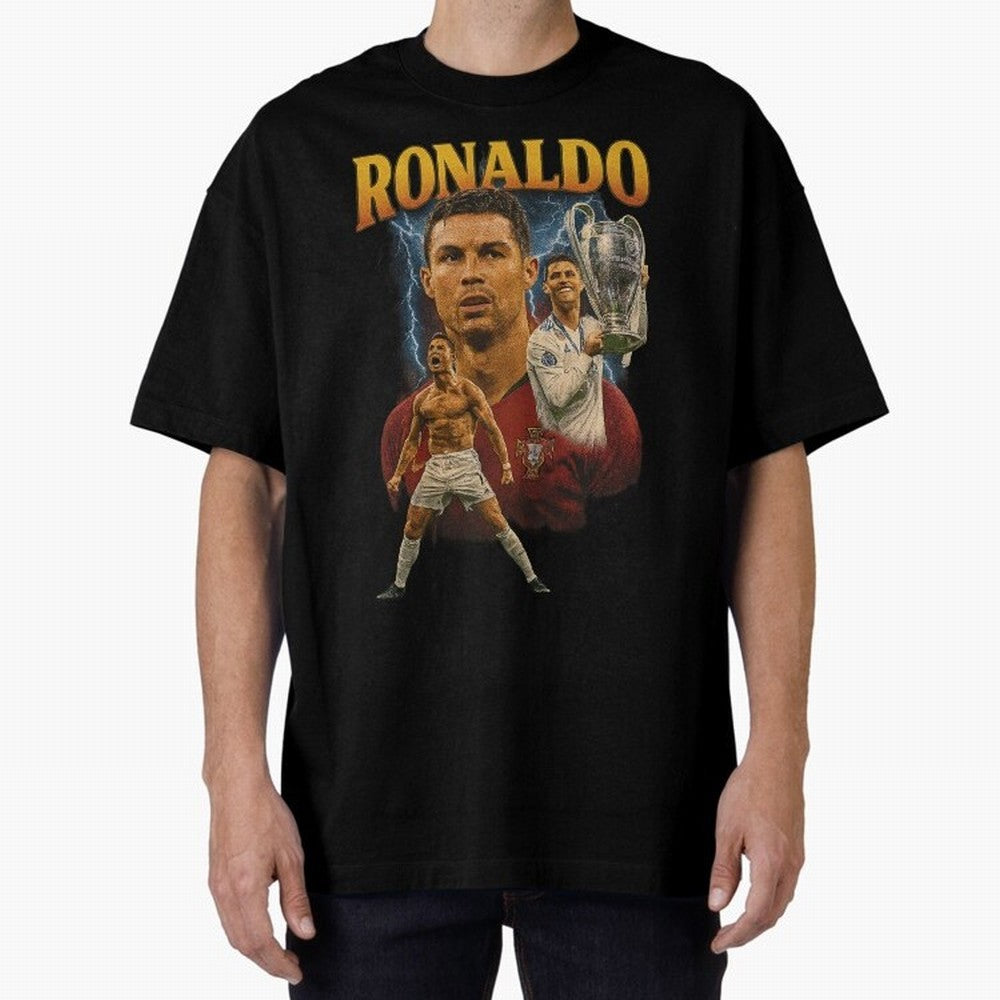 Cristiano Ronaldo CR7 Retro clothing | Vintage Football Legend Oversized T-Shirt Spotlight FIFA World Cup 2026 USA Canada Mexico for Fans of Messi, CR7 and Mbappe and Netherlands, Bringing Football History, Final Match Energy, Crowd Noise and Once