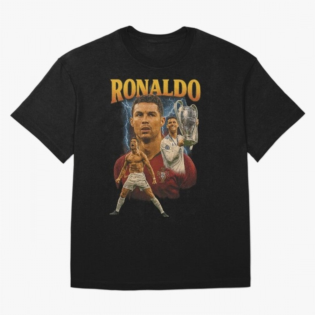 Cristiano Ronaldo CR7 Retro clothing | Vintage Football Legend Oversized T-Shirt Spotlight FIFA World Cup 2026 USA Canada Mexico for Fans of Messi, CR7 and Mbappe and Netherlands, Bringing Football History, Final Match Energy, Crowd Noise and Once