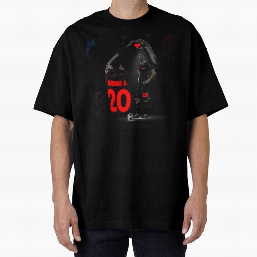 Diogo Jota poster Oversized T-Shirt Back the Journey through Global Football Passion for FIFA World Cup 2026 Group Stage, Connected to CR7 and Messi, Germany, Match Day Excitement, Supporter Culture, Golden Goals and Global Football Passion; Ideal