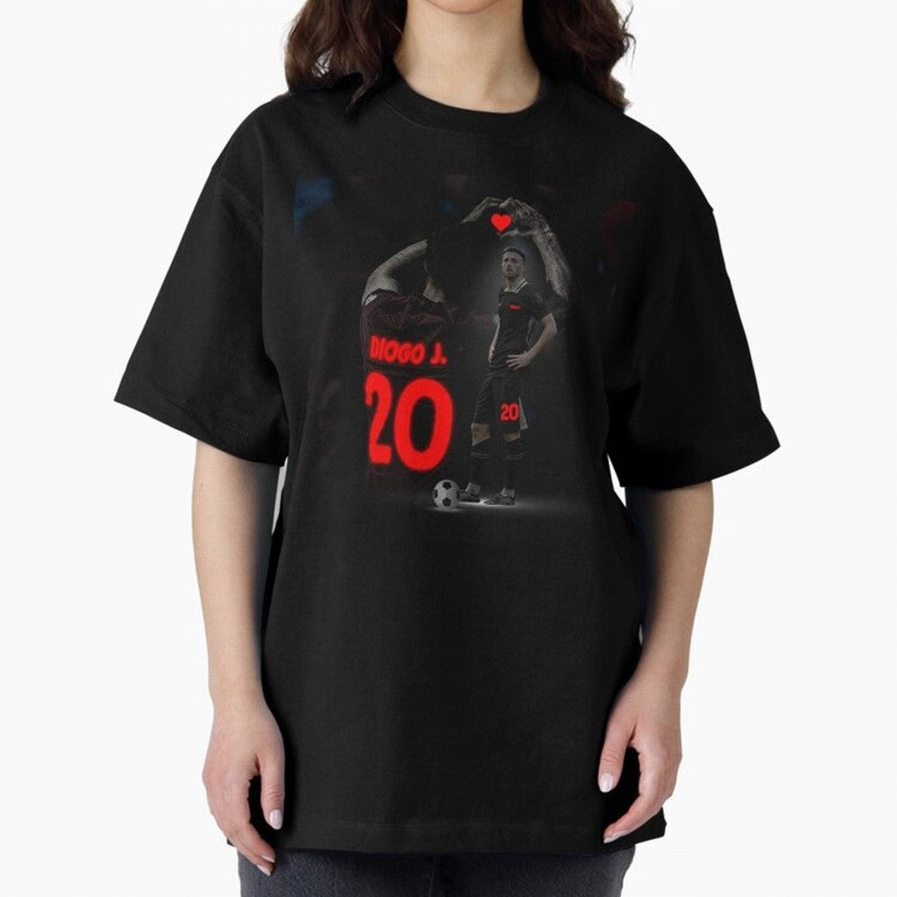 Diogo Jota poster Oversized T-Shirt Back the Journey through Global Football Passion for FIFA World Cup 2026 Group Stage, Connected to CR7 and Messi, Germany, Match Day Excitement, Supporter Culture, Golden Goals and Global Football Passion; Ideal