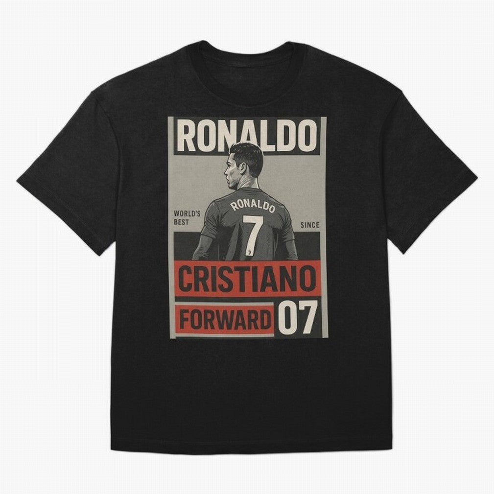 CR7 Legacy ¨C Cold Blooded Greatness Poster Art Oversized T-Shirt Stand Out with Spirit from Match Day Hype around FIFA World Cup 2026, Messi and Cristiano Ronaldo, France and Portugal, Global Supporter Spirit, Legendary Goals, National Colors and