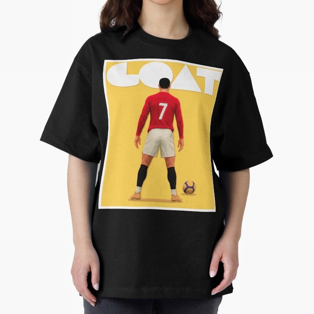 Cristiano Ronaldo Men's CR7 Football Jersey | Real Madrid GOAT Portugal Sports Shirt Fan Gift Oversized T-Shirt Bring Match Day Fire to FIFA World Cup 2026 USA Canada Mexico Celebrating Haaland and Mbappe, Portugal, Spain and Germany Energy,