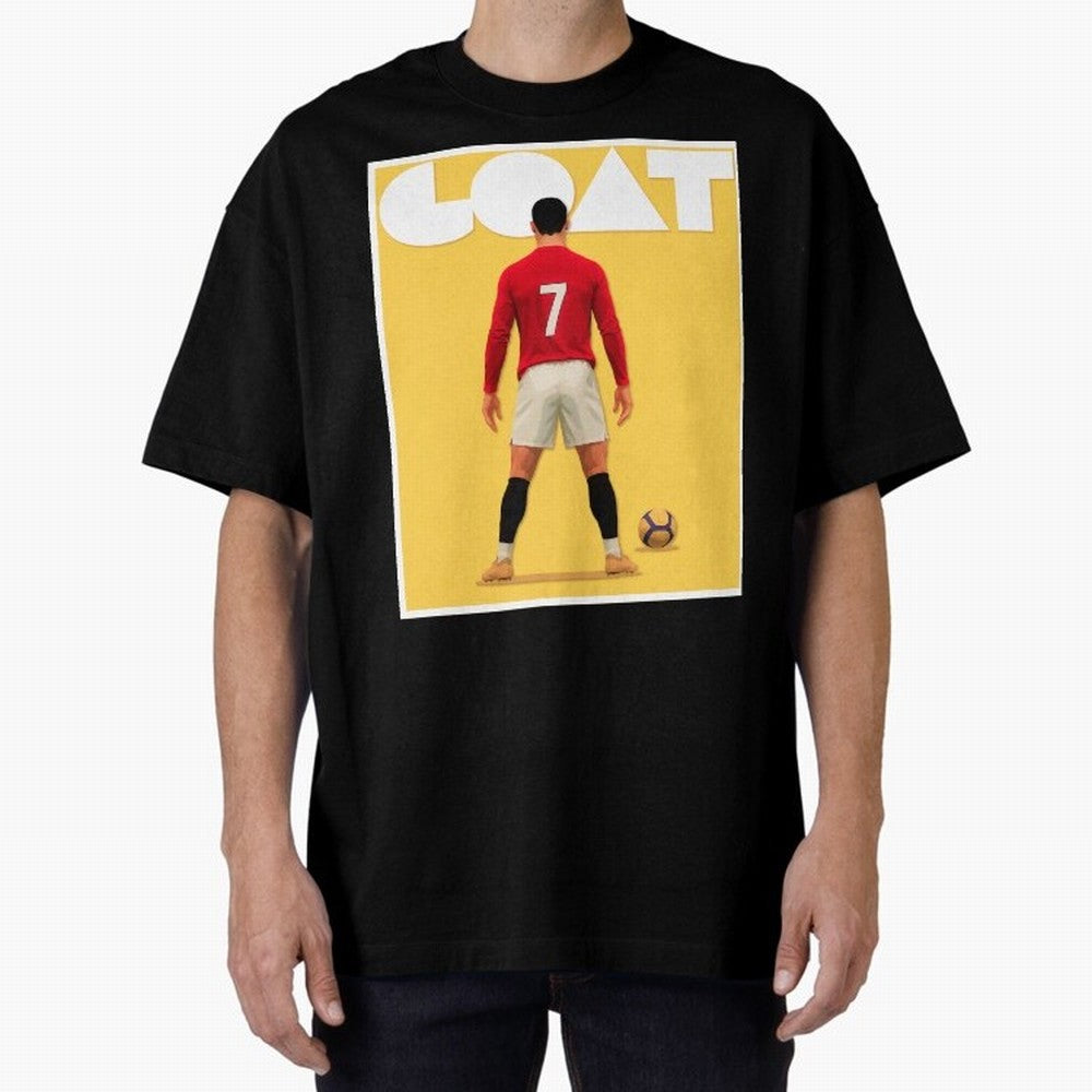 Cristiano Ronaldo Men's CR7 Football Jersey | Real Madrid GOAT Portugal Sports Shirt Fan Gift Oversized T-Shirt Bring Match Day Fire to FIFA World Cup 2026 USA Canada Mexico Celebrating Haaland and Mbappe, Portugal, Spain and Germany Energy,