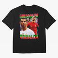 Cristiano Ronaldo Graphic Oversized T-Shirt Show Match Day Excitement for FIFA World Cup 2026 USA Canada Mexico Spirit, Centered on Netherlands, Haaland, Stadium Memories, Football Loyalty, International Chants and Championship Tradition; Perfect