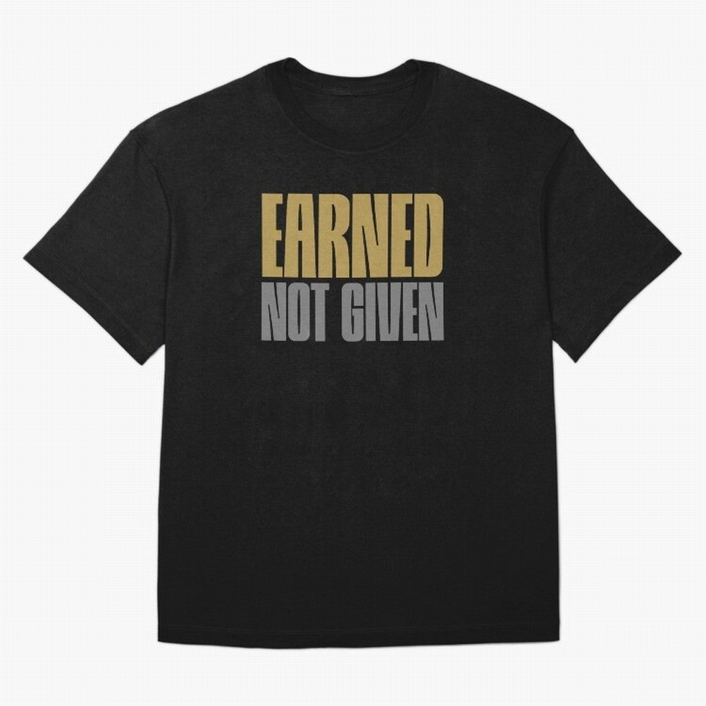 Earned not given Oversized T-Shirt Feel the Roar of the FIFA World Cup 2026 Journey through Neymar, Haaland and Cristiano Ronaldo Highlights, Argentina, France and Brazil Pride, Soccer Culture, Superstar Moments, National Team Dreams and