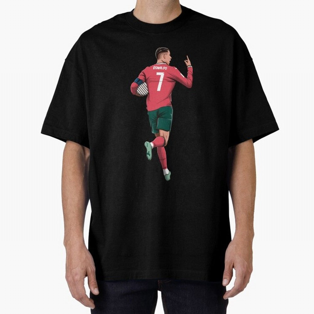 Cristiano Ronaldo Oversized T-Shirt Join the Countdown to the FIFA World Cup 2026 USA Canada Mexico Journey through CR7 and Messi Highlights, Brazil, Portugal and Argentina Pride, Champion Mindset, Group Stage Buzz, Knockout Tension and Passionate