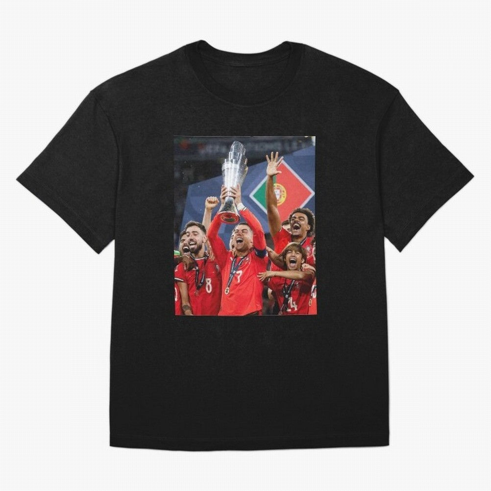 Portugal Football Team | 2025 Champions | Illustration Drawing Oversized T-Shirt Celebrate the Stars of the FIFA World Cup 2026 Journey through Neymar, Haaland and Cristiano Ronaldo Highlights, Netherlands Pride, Game Day Rituals, Football Legends,