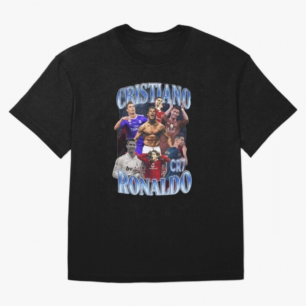 Cristiano Ronaldo GOAT Oversized T-Shirt Elevate Match Day Hype around FIFA World Cup 2026 Group Stage, CR7 and Messi, Argentina, France and Brazil, Sports Nostalgia, International Competition, Famous Players and Unforgettable Victories; Perfect