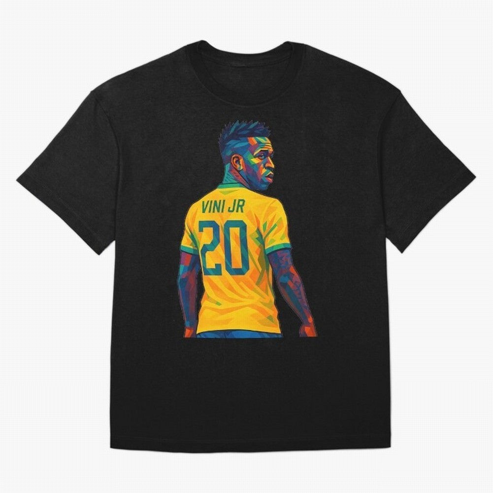 Vini Jr. Oversized T-Shirt Stand with FIFA World Cup 2026 USA Canada Mexico Driven by Mbappe, England and Germany Energy, Worldwide Fan Energy, Dramatic Goals, Stadium Lights and Championship Celebrations; Great for Supporters Who Love Legendary