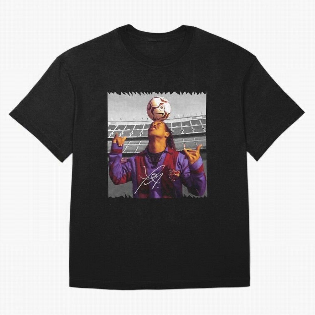 Ronaldinho - vintage Oversized T-Shirt Relive FIFA World Cup 2026 Group Stage for Fans of Haaland and Mbappe and Brazil, Portugal and Argentina, Bringing Supporter Pride, Iconic Celebrations, Legendary Names and Global Match Day Energy; Perfect for