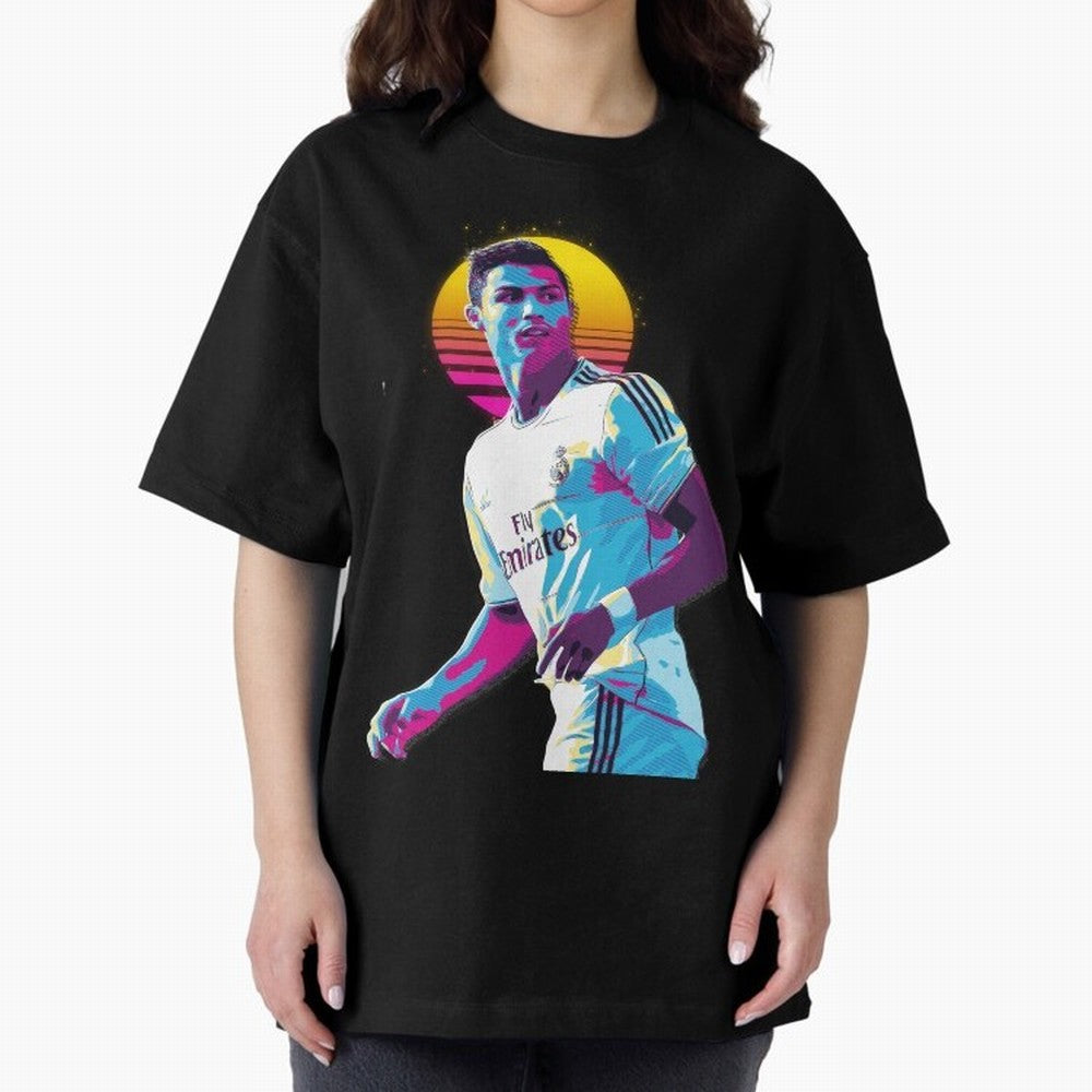 Christiano Ronaldo retro 2 Oversized T-Shirt Show Your Tournament Heart for FIFA World Cup 2026 USA Canada Mexico Spirit, Capturing Argentina, CR7 and Messi, Champion Mindset, Group Stage Buzz, Knockout Tension and Passionate Fan Culture; Perfect