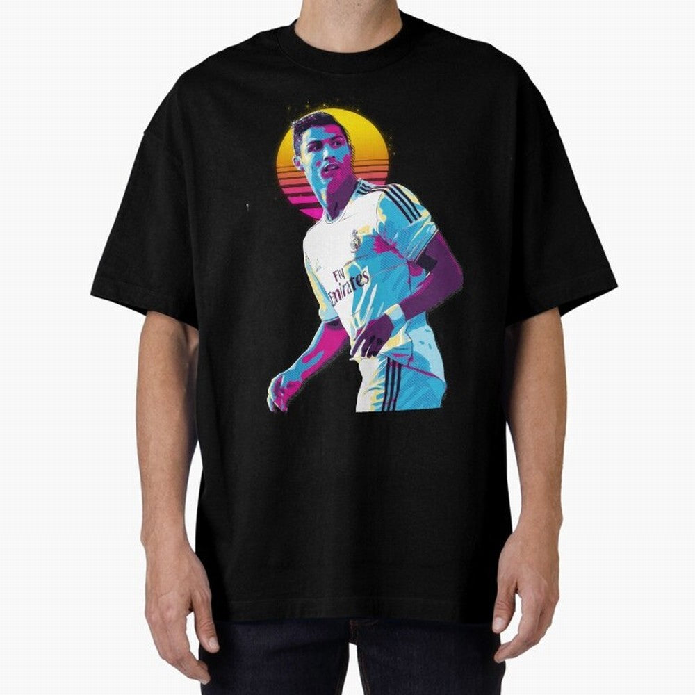 Christiano Ronaldo retro 2 Oversized T-Shirt Show Your Tournament Heart for FIFA World Cup 2026 USA Canada Mexico Spirit, Capturing Argentina, CR7 and Messi, Champion Mindset, Group Stage Buzz, Knockout Tension and Passionate Fan Culture; Perfect