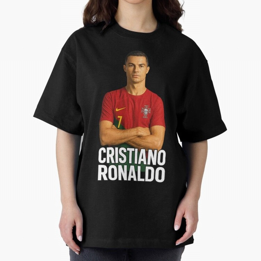 Cristiano Ronaldo Oversized T-Shirt Celebrate Unforgettable Nights in FIFA World Cup 2026 Group Stage Spirit, Built around Argentina, France and Brazil, CR7 and Messi, Supporter Pride, Iconic Celebrations, Legendary Names and Global Match Day