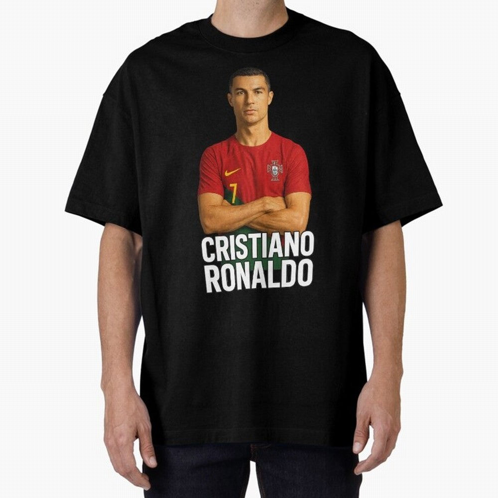 Cristiano Ronaldo Oversized T-Shirt Celebrate Unforgettable Nights in FIFA World Cup 2026 Group Stage Spirit, Built around Argentina, France and Brazil, CR7 and Messi, Supporter Pride, Iconic Celebrations, Legendary Names and Global Match Day