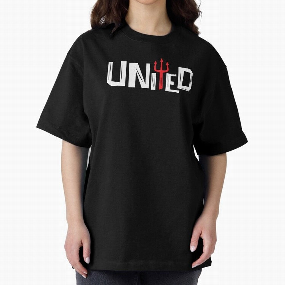 Manchester United - United Typography Oversized T-Shirt Join Supporters Worldwide for Match Day Hype around FIFA World Cup 2026 USA Canada Mexico, Haaland and Mbappe, France, Sports Nostalgia, International Competition, Famous Players and