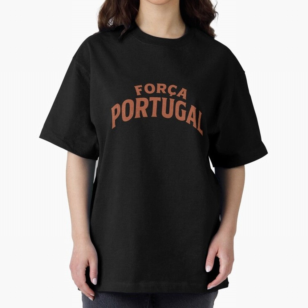 Vintage For?a Portugal Emblem ¨C Portuguese Football Fan Design Oversized T-Shirt Show Passion for the Stars of Global Football Passion for FIFA World Cup 2026 Group Stage, Connected to Neymar, England, France and Netherlands, Soccer Culture,