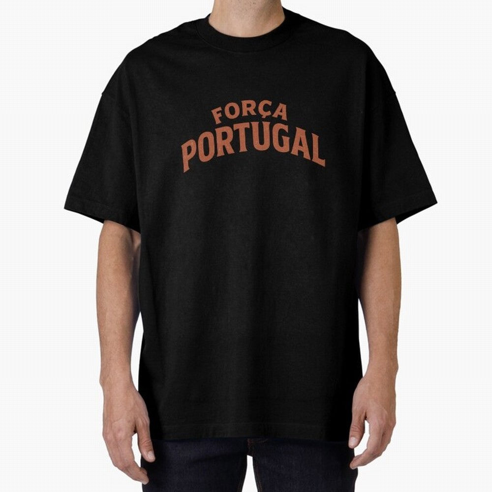 Vintage For?a Portugal Emblem ¨C Portuguese Football Fan Design Oversized T-Shirt Show Passion for the Stars of Global Football Passion for FIFA World Cup 2026 Group Stage, Connected to Neymar, England, France and Netherlands, Soccer Culture,