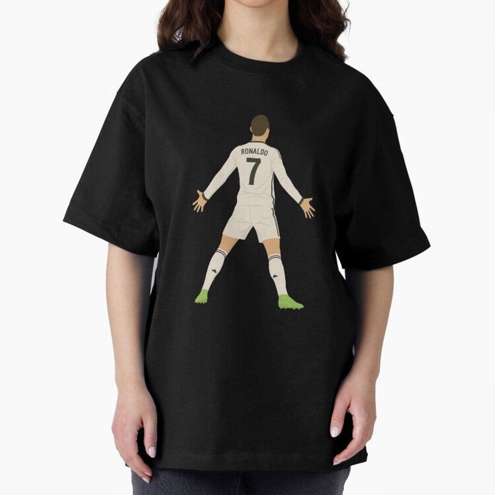 Cristiano Ronaldo Iconic Celebration Oversized T-Shirt Celebrate Classic Football Spirit in FIFA World Cup 2026 Group Stage Inspired by Neymar, Haaland and Cristiano Ronaldo, England, France and Netherlands Energy, Retro Football Energy, Iconic