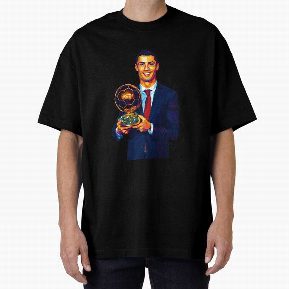 Cristiano Ronaldo Wpap Art Oversized T-Shirt Celebrate FIFA World Cup 2026 USA Canada Mexico for Fans of Cristiano Ronaldo and Argentina, Bringing Global Supporter Spirit, Legendary Goals, National Colors and Tournament Celebration; Built for