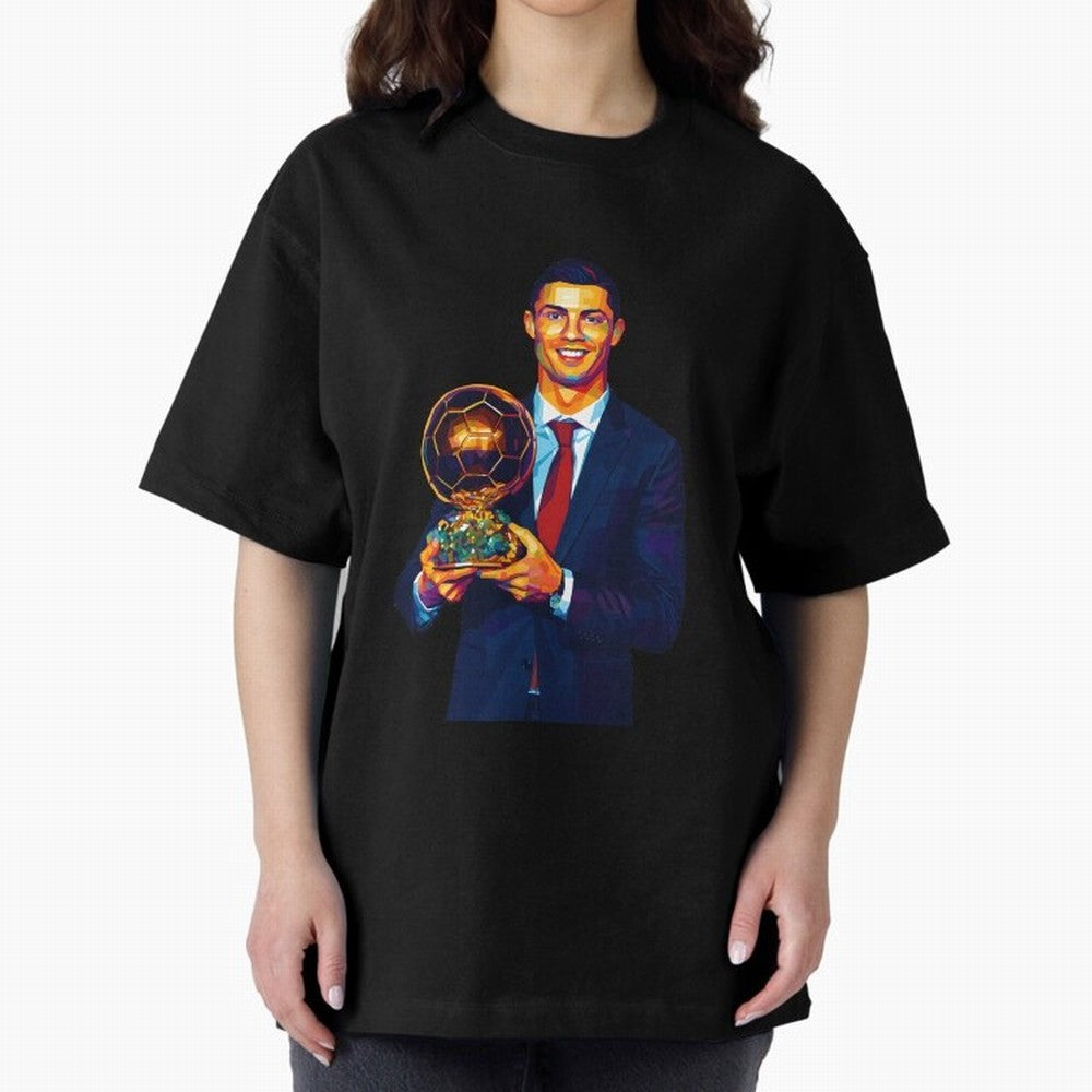 Cristiano Ronaldo Wpap Art Oversized T-Shirt Celebrate FIFA World Cup 2026 USA Canada Mexico for Fans of Cristiano Ronaldo and Argentina, Bringing Global Supporter Spirit, Legendary Goals, National Colors and Tournament Celebration; Built for