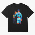 Cristiano Ronaldo & Messi Wpap Art Oversized T-Shirt Experience the Global Stage of Match Day Hype around FIFA World Cup 2026, Cristiano Ronaldo, Portugal, Spain and Germany, Supporter Pride, Iconic Celebrations, Legendary Names and Global Match