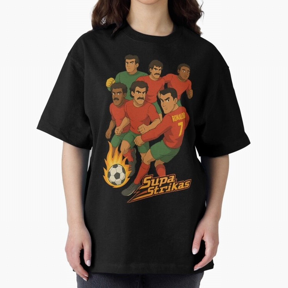 Supastrikas Portugal Team Version Oversized T-Shirt Carry National Pride through FIFA World Cup 2026 USA Canada Mexico for Fans of Messi, CR7 and Mbappe and France and Portugal, Bringing Champion Mindset, Group Stage Buzz, Knockout Tension and