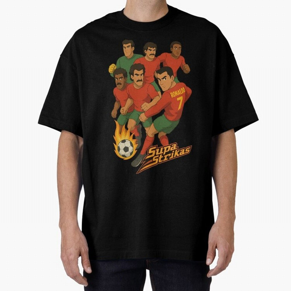 Supastrikas Portugal Team Version Oversized T-Shirt Carry National Pride through FIFA World Cup 2026 USA Canada Mexico for Fans of Messi, CR7 and Mbappe and France and Portugal, Bringing Champion Mindset, Group Stage Buzz, Knockout Tension and