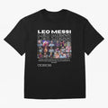 Leo Messi design Oversized T-Shirt Celebrate Global Passion for Match Day Hype around FIFA World Cup 2026 USA Canada Mexico, Messi and Cristiano Ronaldo, Brazil, Stadium Memories, Football Loyalty, International Chants and Championship Tradition;